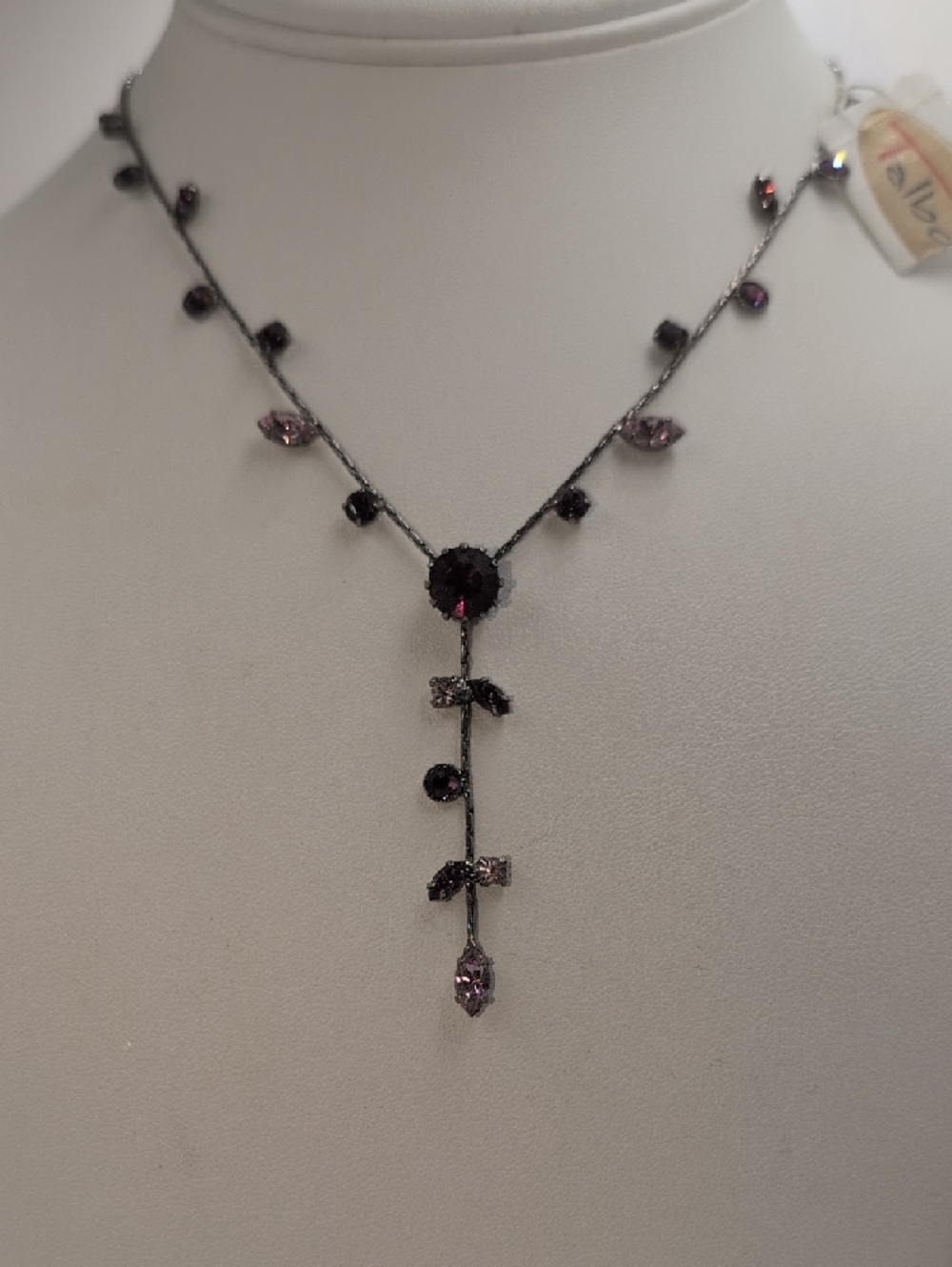 Talbots NWT Delicate Purple Teardrop Pendant Necklace - Women Jewelry BB15 - Picture 3 of 6